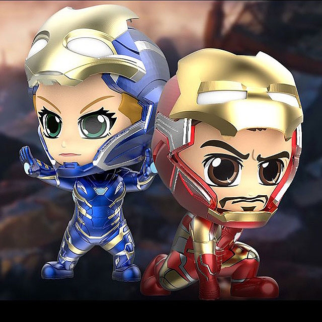 Hot Toys Avengers Endgame - Iron Man Mark LXXXV & Rescue Unmasked Version Cosbaby (S) Bobble-Head