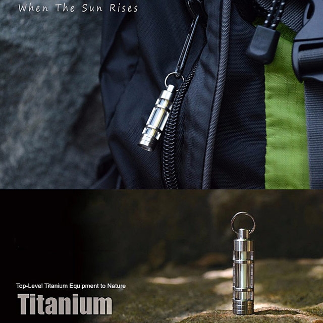 Titanium Alloy Tritium Gas Lamp Keychain