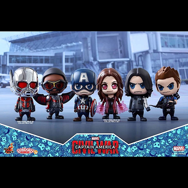 Hot Toys Captain America 3 Civil War - Team Captain America Cosbaby Bobble-Head Collectible Set