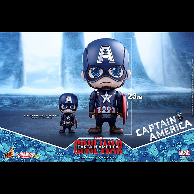 Hot Toys Captain America Cosbaby (L) Bobble-Head