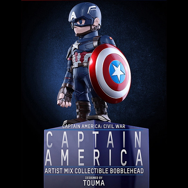 Hot Toys Captain America Artist Mix Bobble-Head Figure