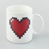 Pixel Heart Heat-Sensitive Mug