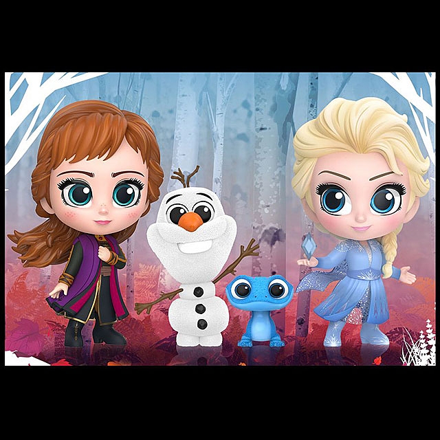Hot Toys Frozen II - Elsa Anna Olaf Salamander Cosbaby (S) Bobble-Head