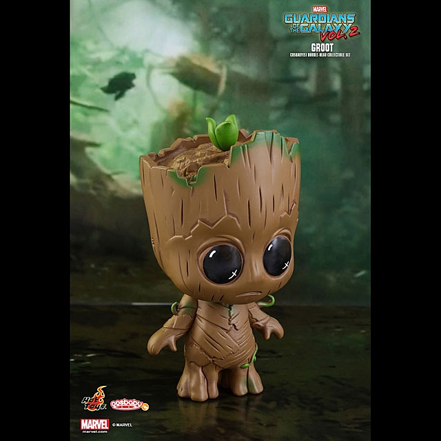 Hot Toys Guardians of the Galaxy Vol. 2 - Groot Cosbaby Bobble-Head Collectible Set