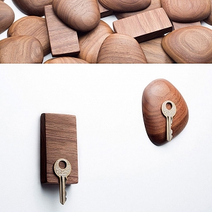 Walnut Magnetic Key Holder