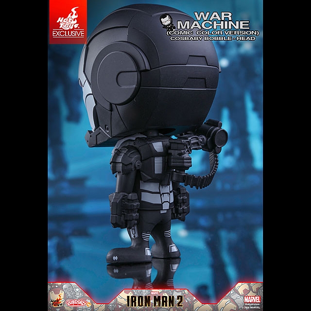 Hot Toys Iron Man Mark III & War Machine (Comic Color Version) Cosbaby Bobble-Head Collectible Set