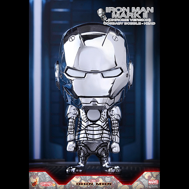 Hot Toys Iron Man Mark II (Chrome Version) Cosbaby Bobble-Head