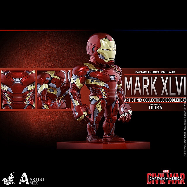 Hot Toys Iron Man Mark 46 Artist Mix Bobble-Head Figure