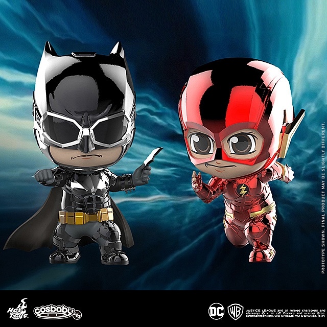 Hot Toys Justice League - Batman & The Flash (Metallic Color Version) Cosbaby (S) Collectible Set