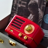 Retro Mini Metal FM Radio Bluetooth Speaker - Red