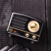 Retro Mini Metal FM Radio Bluetooth Speaker - Black
