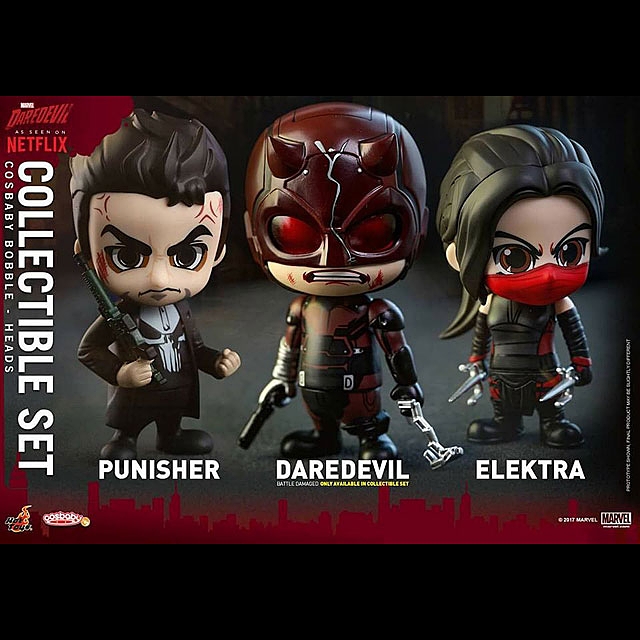 Hot Toys Marvel's Daredevil Cosbaby Bobble-Head Collectible Set