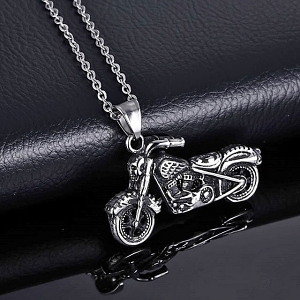 Titanium Steel Motorcycle Necklace