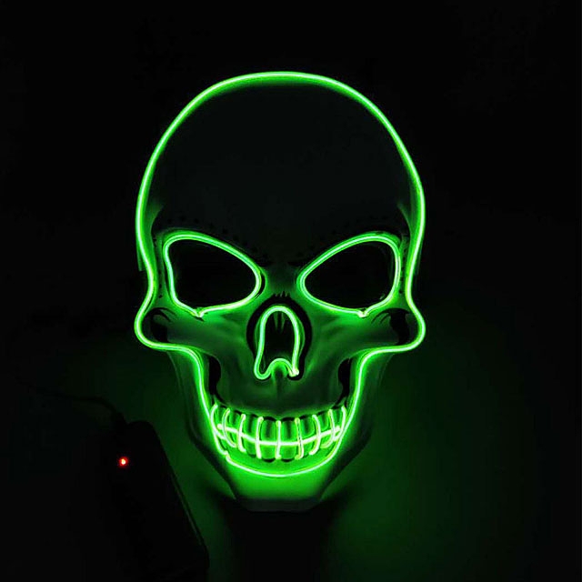 Halloween Skull Glowing LED Mask