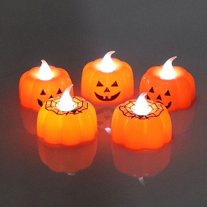 Halloween 3D Pumpkin Candle Lamp