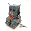 Retro Metal Clockwork Walking Tank Robot