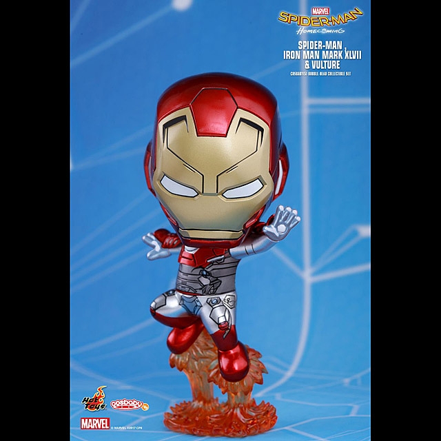 Hot Toys Spider-Man Iron Man Mark 47 Vulture Cosbaby (S) Bobble-Head Collectible Set