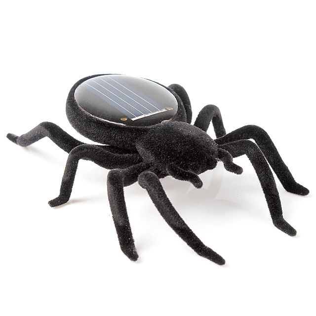 Super Tiny Solar Power Quaking Black Widow Spider