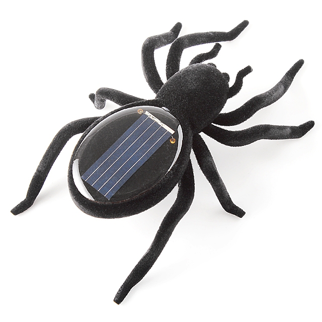 Super Tiny Solar Power Quaking Black Widow Spider