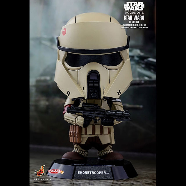 Hot Toys Star War Rogue One - Assault Tank Commander & Shoretrooper Cosbaby (S) Bobble-Head Collectible Set