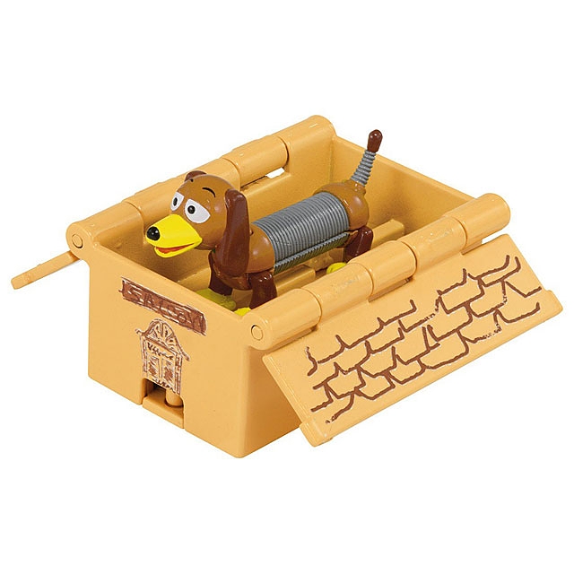 Takara Tomy Dream Tomica Ride on Toy Story TS-08 Slinky Dog & Cardboard Toy Box