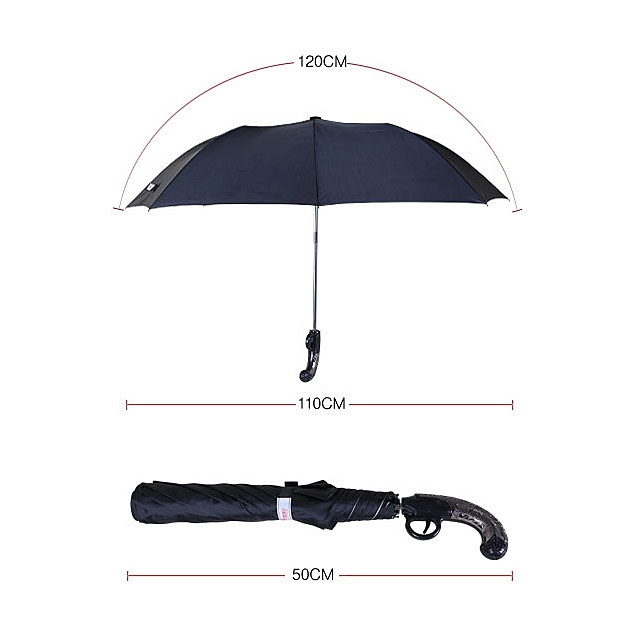 Western Gun Folding Umbrella Auto Open