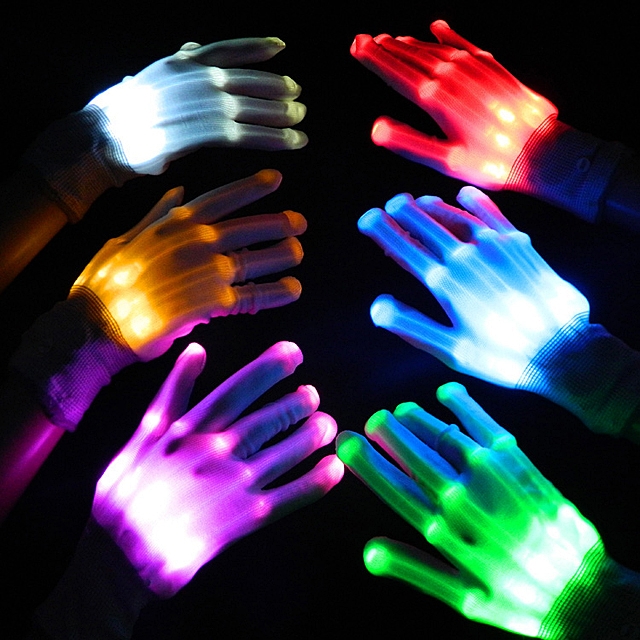 LED Light Finger Gloves