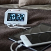 4-in-1 Bluetooth Alarm Clock Speaker with Dual USB Charger