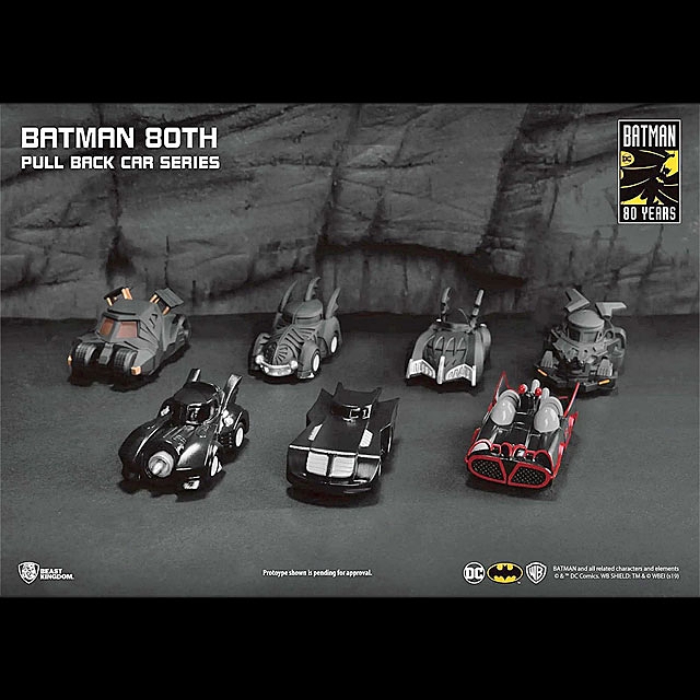  Beast Kingdom Batman 80th Anniversary Series Batmobile 2017  Movie Version Pull Back Car, Multicolor : Toys & Games