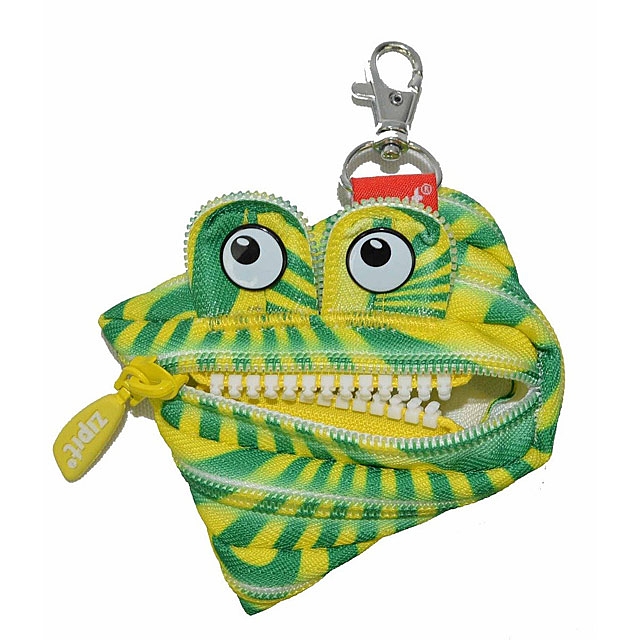 Zipit Prints Monster Coins Bag - Abstract Green & Yellow