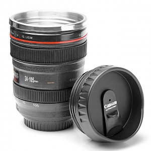 Lens EF 24-105mm f/4L USM Metallic Mug with Drinking Lid