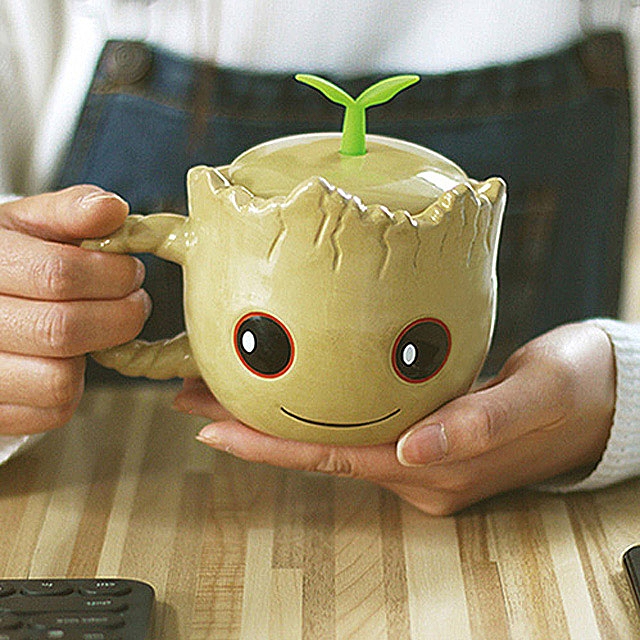 Baby #Yoda and Baby #Groot Water Reflection Master #Yoda and #Groot Coffee Mug 