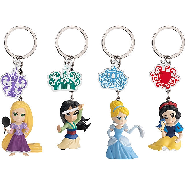 DISNEY PRINCESS Keyring Chain Handbag Gift Snow White Sleeping Beauty Belle