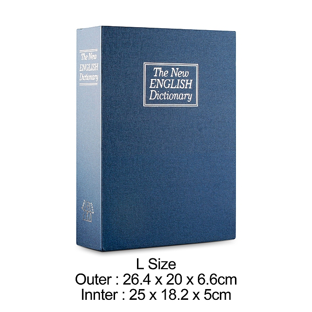 Dictionary Book Safe with 3 Digits Combination Security Lock