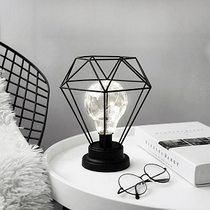 Simple Iron Diamond Lamp