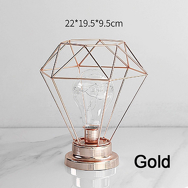 Simple Iron Diamond Lamp