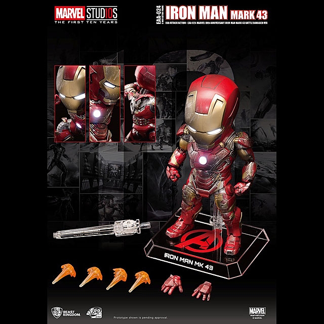 Beast Kingdom Marvel 10th Anniversary Iron Man MK 43 Battle Damaged Ver (EAA-024)