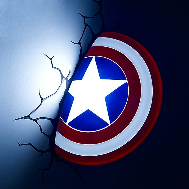Captain America Shield 3D Decorative Wall Lamp