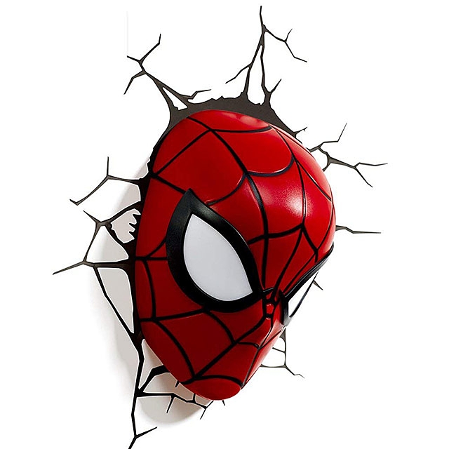 Spider-Man Mask 3D Decorative Wall Lamp