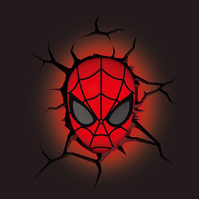 Mini Spider-Man Mask 3D Decorative Touch Wall Lamp