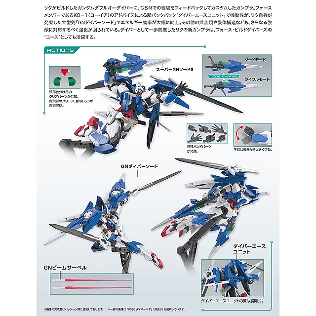 Bandai 1/144 HG Gundam 00 Diver Ace