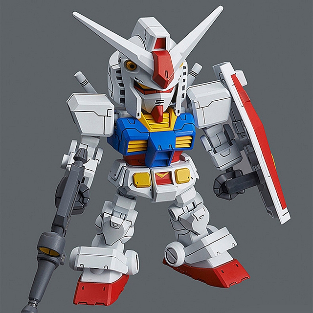 BANDAI Gunpla Super Deformed SD Cross Silhouette Gundam RX-78-2 & White Rahmen 