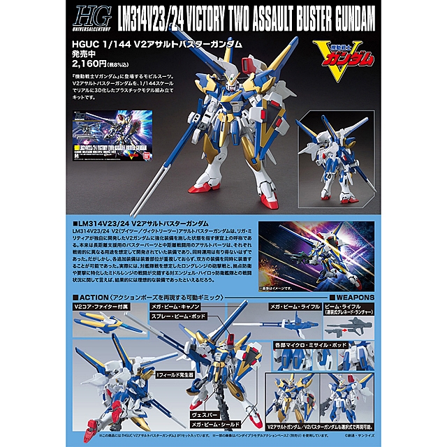 Bandai 1/144 LM314V2324 Victory Two Assault Buster Gundam