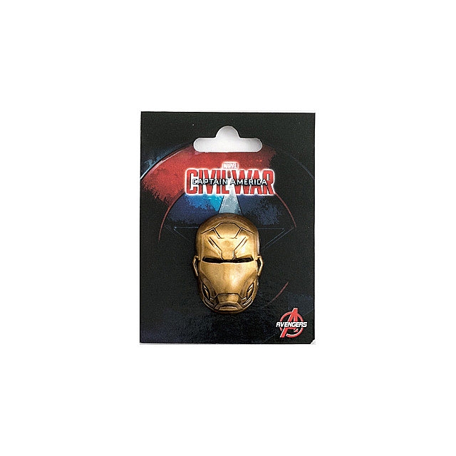 Marvel Gold Iron Man Head Brooch