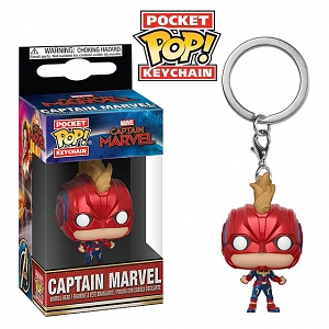 Funko POP Captain Marvel (w/Helmet) Keychain