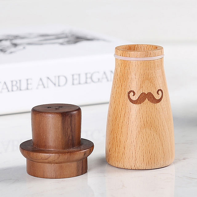 Moustache Wooden Toothpick Box