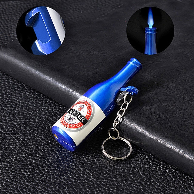 Mini Beer Lighter Keychain