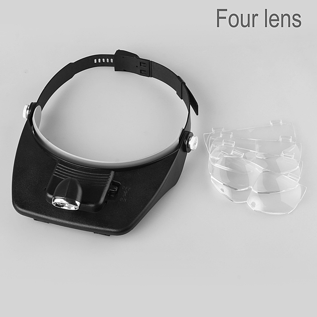 Hands-Free Magnifying Glasses (With 2-LED)