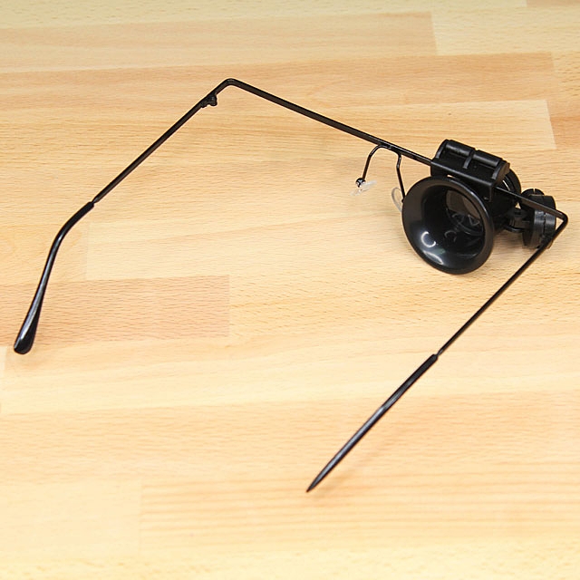 Glasses Type 20X Watch Repair Magnifier with LED Light