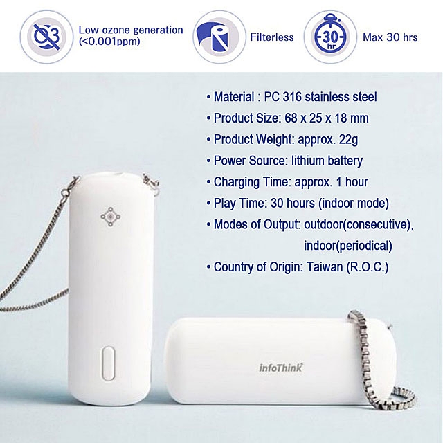 infoThink Negative Ion Portable Air Purifier